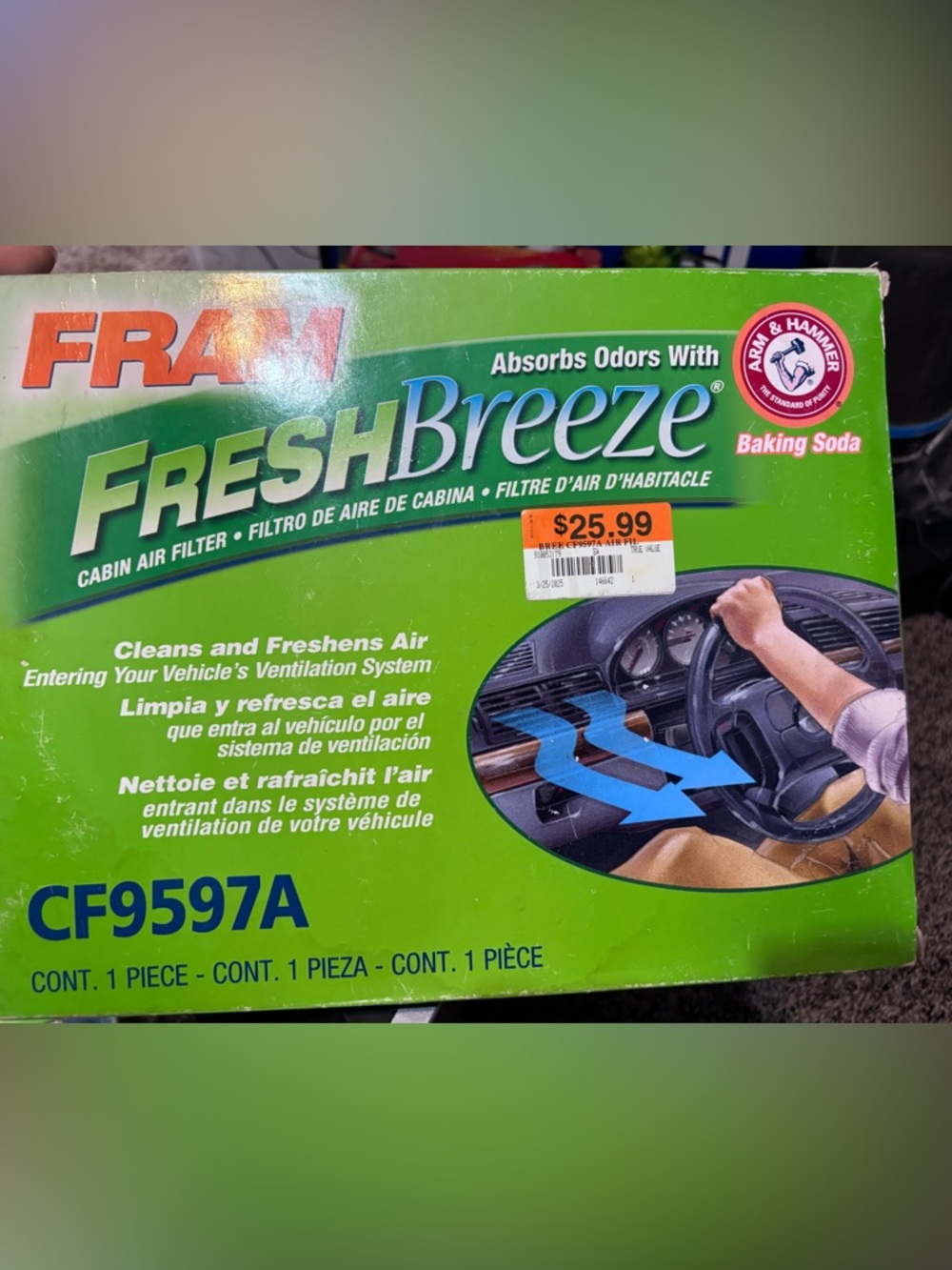 New! FRAM Fresh Breeze Cabin Air CF9597A